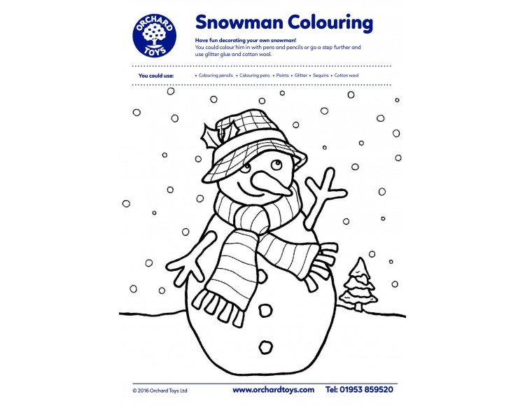 Snowman Colouring