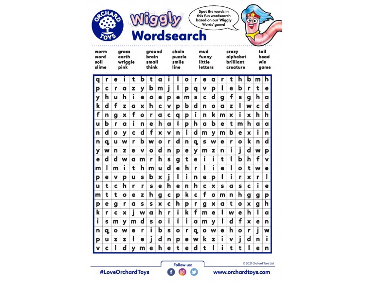 Wiggly Wordsearch